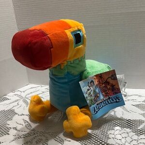 Minecraft Legends Parrot Soft Plush Pillow Buddy Stuffed Animal Mojang Gaming